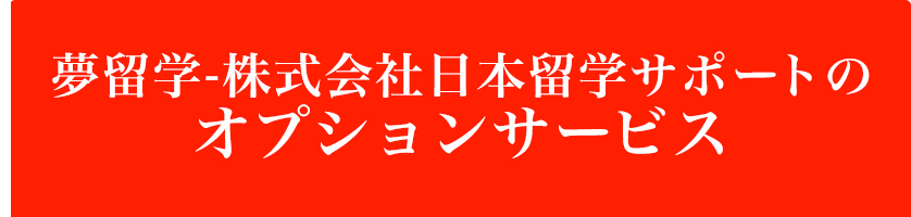 夢留学-株式会社日本留学サポートのオプションサービス